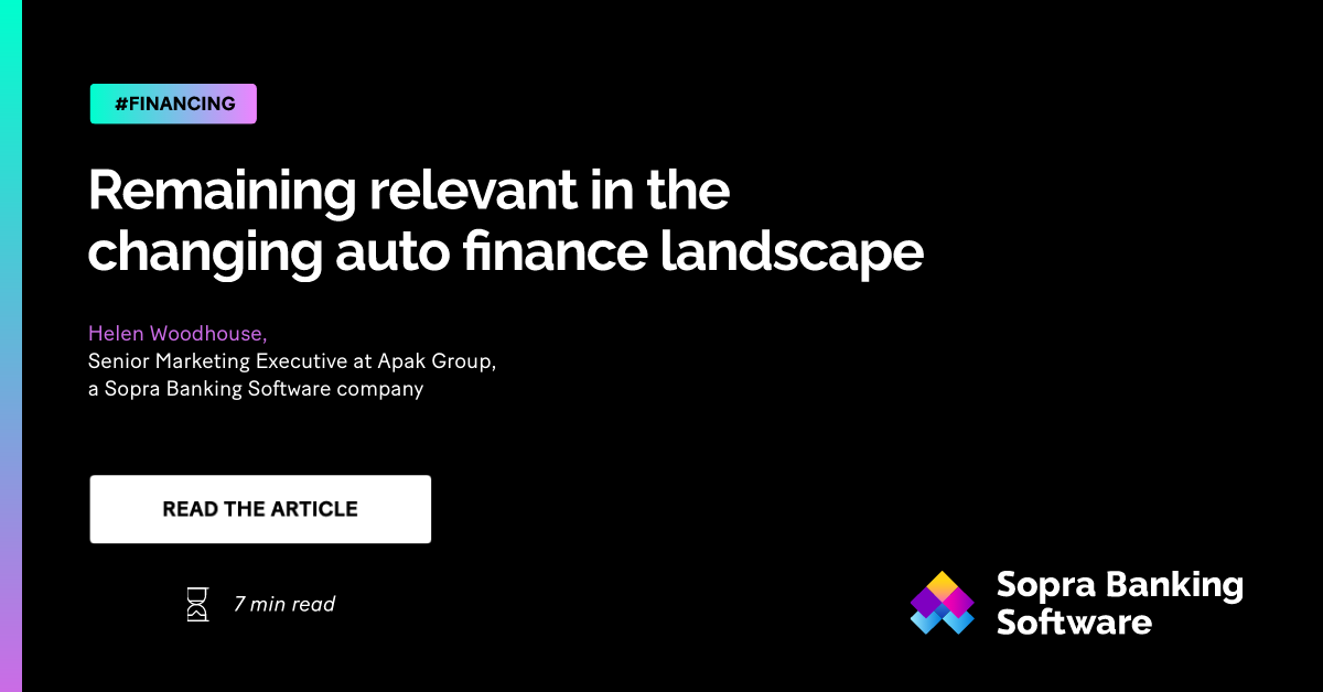 Remaining relevant in the changing auto finance landscape | SBS
