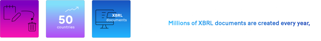 Standing for “eXtensible Business Reporting Language”, the open international standard is used by more than 50 countries around the world. Millions of XBRL documents are created every year, replacing paper-based reports with digital versions.