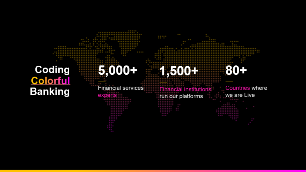 SBS (ex-Sopra Banking Software)'s key numbers about its presence worldwide. 