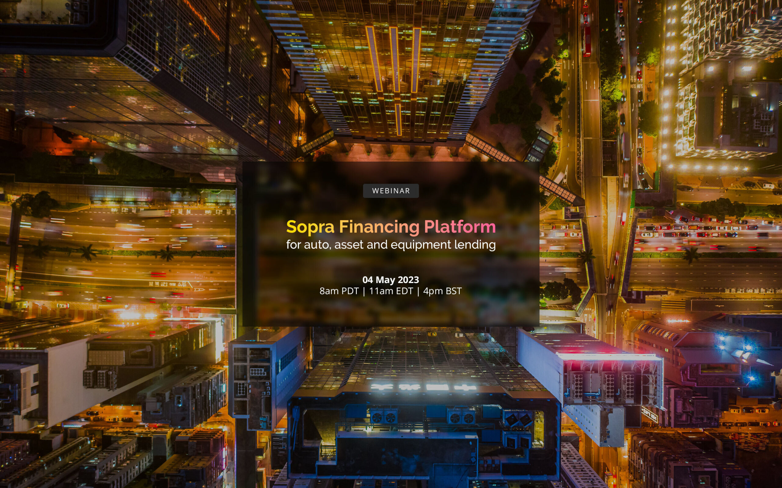 SBS Financing Platform for auto, asset and equipment lending
